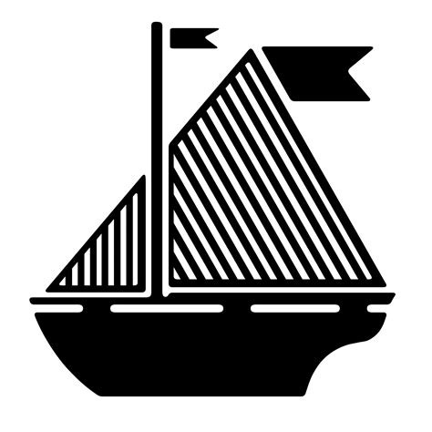 Berlayar Perahu Siluet Domain Publik Vektor