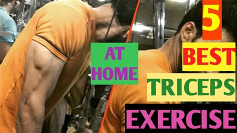 How To Grow Bigger Triceps At Home Without Equipment Best 5 Triceps Exercises Youtube