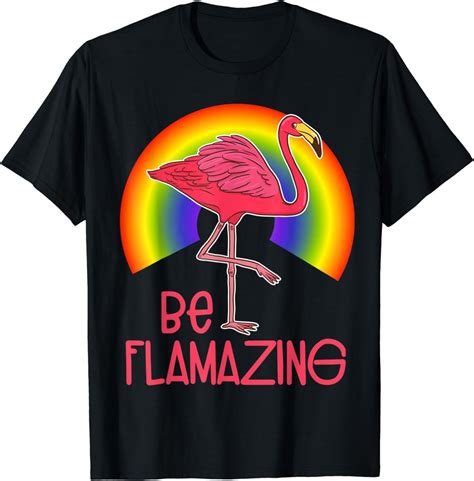Gay Pride Flamingo Flamazing Rainbow Lgbt Parade T T Shirt Clothing Shoes