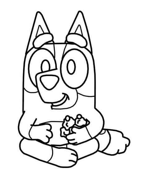 Friendly Bingo From Bluey Coloring Page Download Print Or Color
