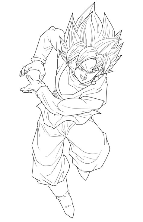 Goku from dragon ball coloring pages it is not education only, but the fun also. Super Saiyan Rose Goku Black - Free Coloring Pages