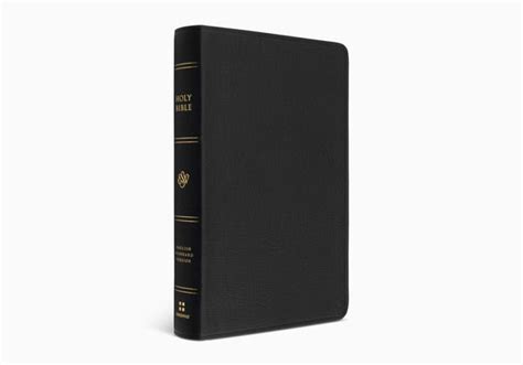 Esv Single Column Thinline Bible Genuine Leather Black Cumberland