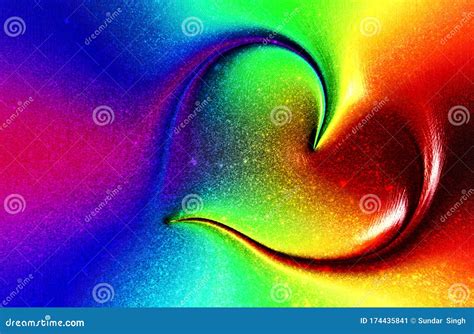 Abstract Colorful Rainbow Love Heart Backgroundvector Illustration