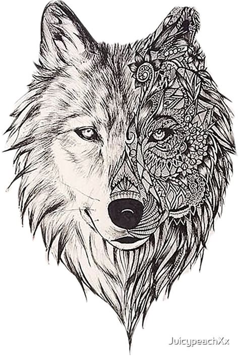 Imprimez les dessins adulte loup animaux yellowstone national park à colorier. "Mandala wolf vol.2" Stickers by JuicypeachXx | Redbubble