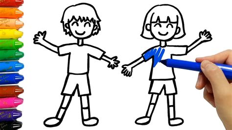 Girl And Boy Holding Hands Drawing Free Download On Clipartmag
