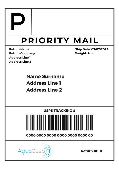 Aqua Oasis Return Shipping Label – Aqua Oasis Humidifier