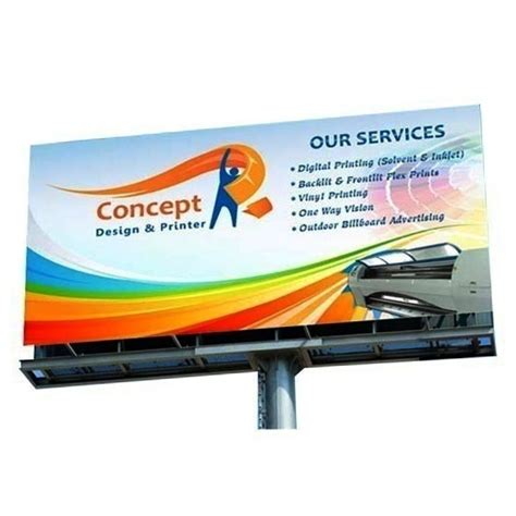 White Base Rectangular Outdoor Printed Flex Sign Board At Rs 3500