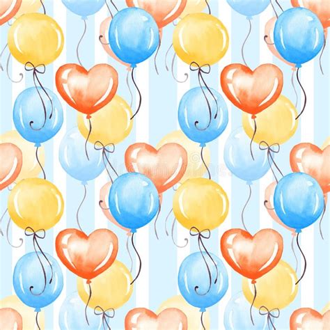 Balloons Seamless Pattern Stock Illustration Illustration Of Cover