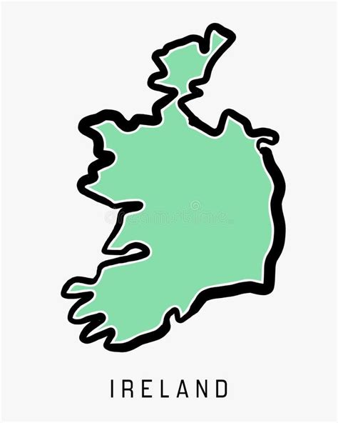 Ireland Simple Map Stock Vector Illustration Of Country 100123549