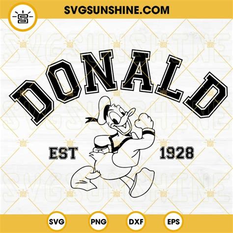 Donald Est 1928 Svg Donald Duck Svg Vintage Disney Svg Disney Friend