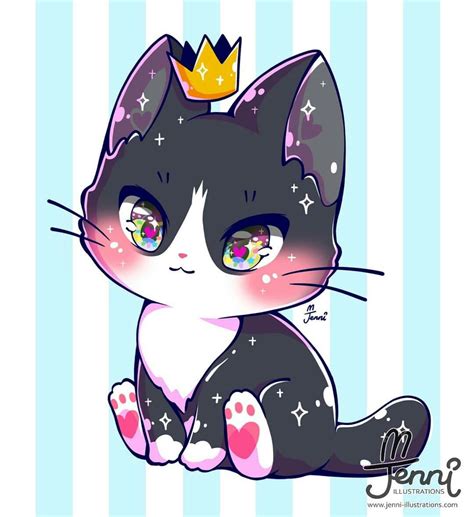 Jenni Illustrations Cat Kawaii Kawaii Cat Drawing Manga Kawaii Cute Cat Drawing Cute Kawaii