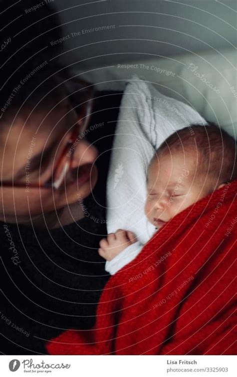Newborn Father Sleep A Royalty Free Stock Photo From Photocase