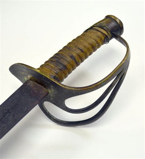 Antique Civil War Confederate Cavalry Sword With Steel Scabbard Civil