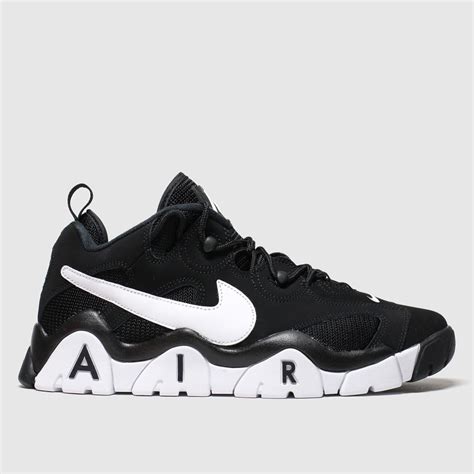 Nike Black And White Air Barrage Low Trainers Trainerspotter
