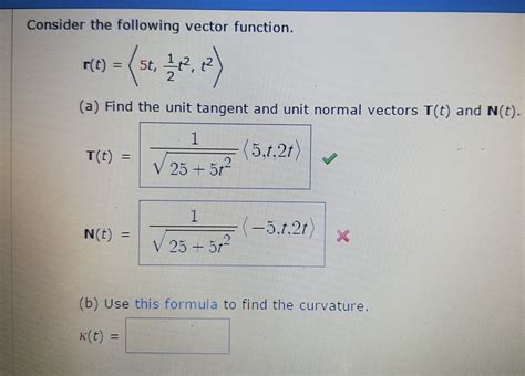 solved consider the following vector function r t 5t