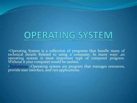 Operating System Ppt Ppt