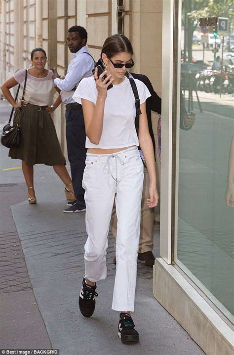 Kaia Gerber Keeps It Simple In An All White Ensemble In Paris Daily