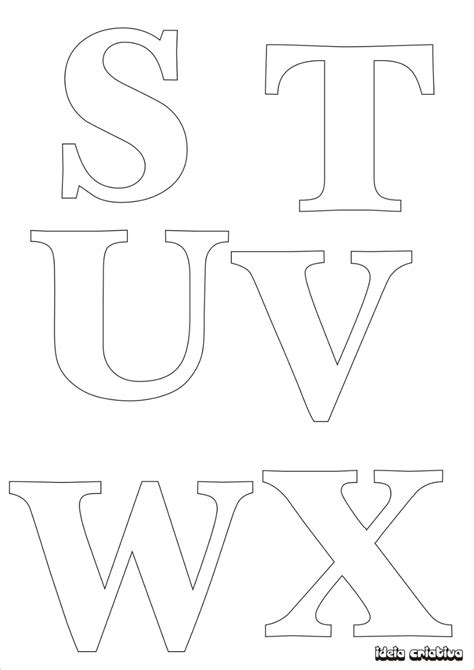 Molde De Letras Para Imprimir Alfabeto Completo Fonte Vazada Stencil