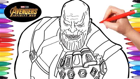 Avengers Infinity War Thanos Drawing And Coloring Thanos Marvel