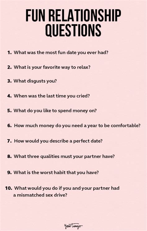 50 Relationship Questions To Deepen Your Special Bond Fun Relationship Questions Relationship