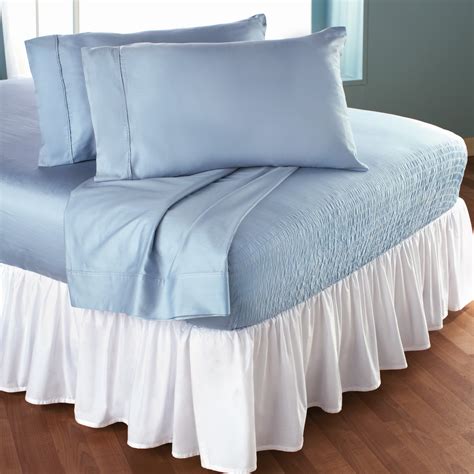 Queen Cooling Dupont Bed Tite Sure To Fit Sheet Set Light Blue