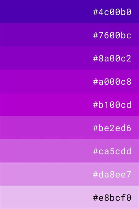 Purple Color Palette Hex Color Palette Digital Paint Color Purple