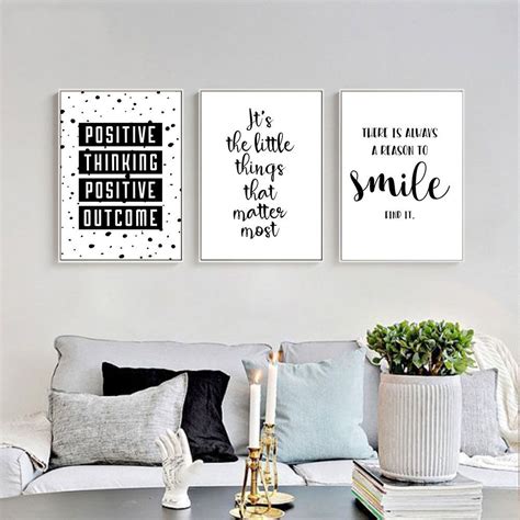 Inspirational Quote Wall Art Canvas Posters Black White Prints Modern Home Decor Wall Decor
