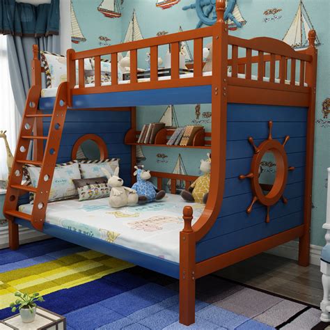 China Kids Wooden Bunk Bed With Pull Out Bed 07019 China Bunk Bed Vrogue