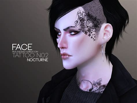 The Best Face Tattoo By Pralinesims Sims 4 Tattoos Si