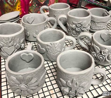 Clay Mug Patterns Big Beautiful Handmade Pottery Coffee Mug In Black