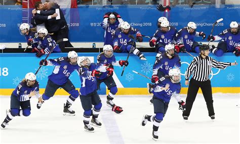 u s women s hockey team wins gold beating canada in penalty shootout