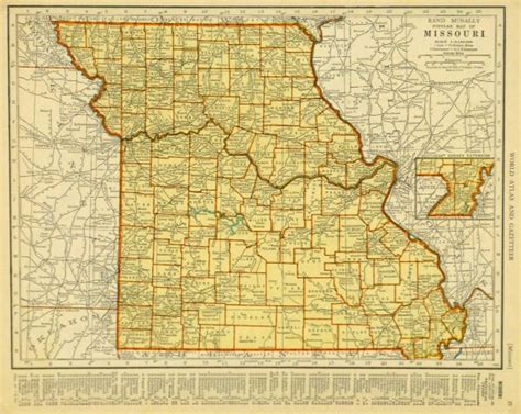 Map Of Missouri 1937 Original Art Antique Maps And Prints