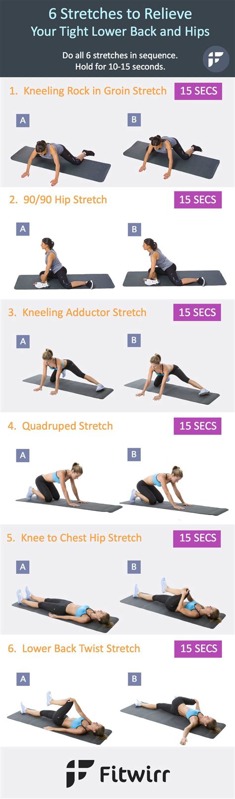 Stretches For Stiff Lower Back And Hips Off