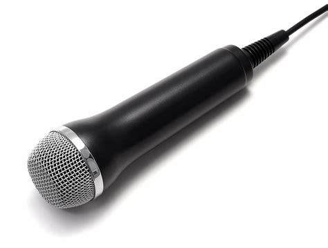 Black Corded Dynamic Microphone Micro Usb Microphone Provided