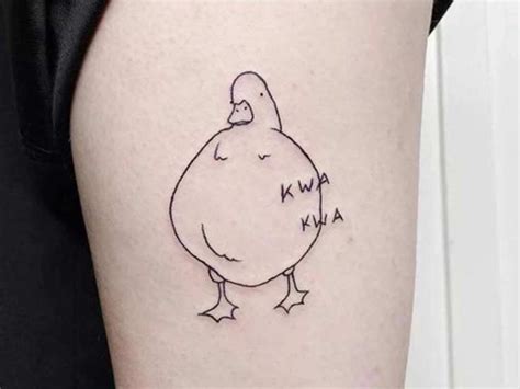 Simple Duck Tattoos That Will Make You Smile Noon Line Art