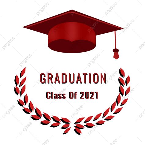 Congratulation Class Of 2021 With Hat Design Graduation Education