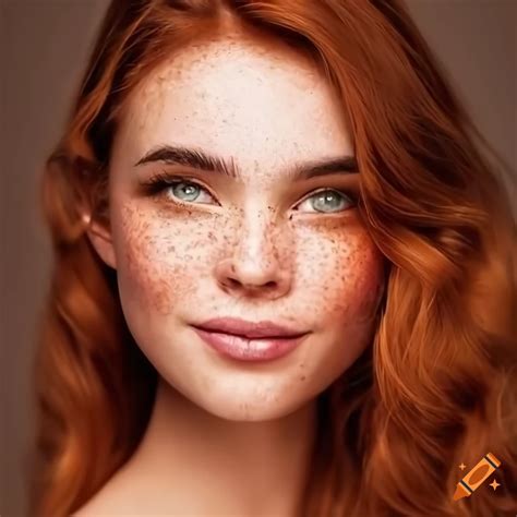 Stunning Portrait Of A Smiling Redhead Woman