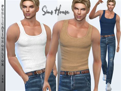 Mens T Shirt Tucked In By Sims House From Tsr • Sims 4 Downloads