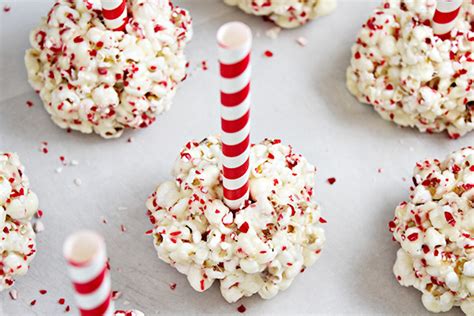 White Chocolate And Peppermint Christmas Popcorn Balls Recipe Home