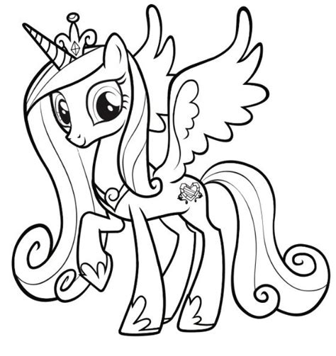 Princess Cadence Horse Coloring Pages My Little Pony Coloring