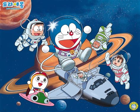 Doraemon And Nobita Little Space War Wallpaper