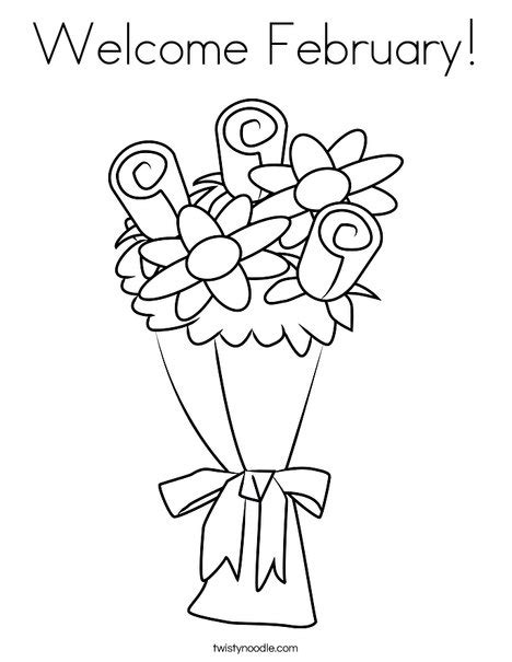 See also latest coloring pages, worksheets, mazes, connect the dots, and word search collection below. Welcome February Coloring Page - Twisty Noodle