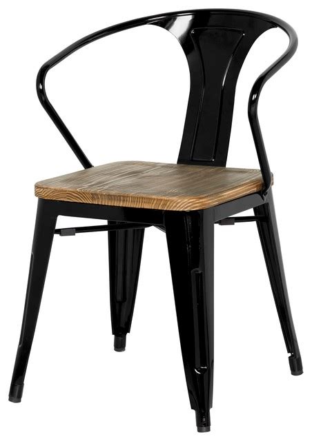These legs are available in at least ten wood types; Grand Metal Arm Chair, Set of 4 - Industrial - Dining ...