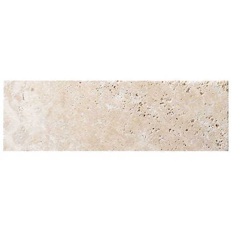 Tumbled Light Beige Stone Effect Travertine Wall Tile Pack Of 15 L