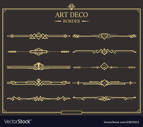 Art Deco Borders Vector