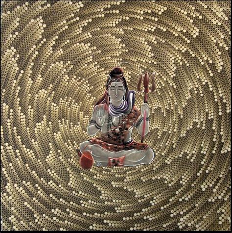 Lord Shiva As Adiyogi In Creative Art Painting Ganesh Wallpaper Lord