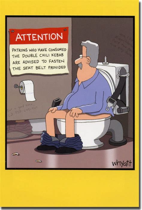 Warning In Bathroom Stall Funny Tim Whyatt Birthday Card By Nobleworks