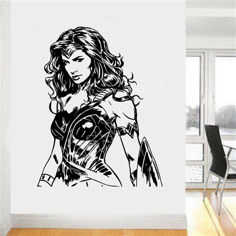 Wxduuz Wonder Woman Justice League Super Hero Bedroom Decal Wall Art Sticker Vinyl Living Room