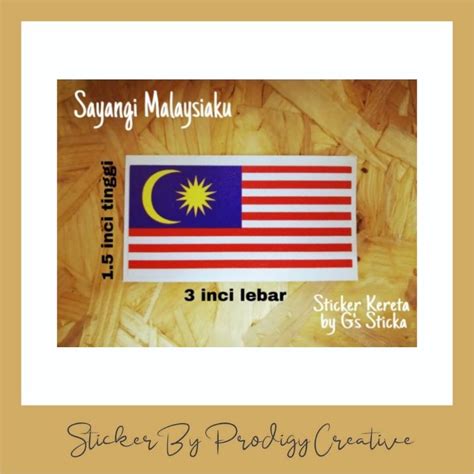 Sticker Bendera Malaysia Jalur Gemilang Merdeka Shopee Malaysia 37800