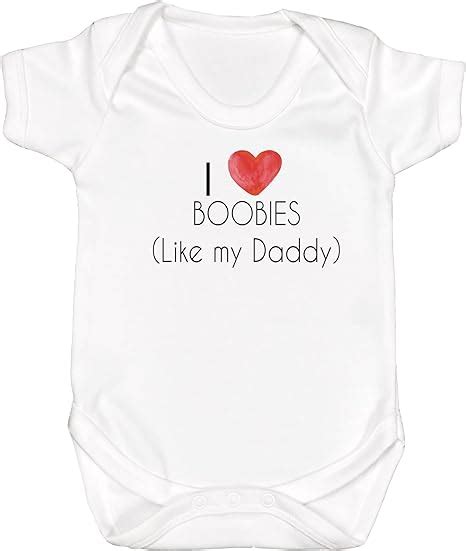 I Love Boobies Like My Daddy Bebé de Lactancia Boobs para Desayuno Divertido bebé niño
